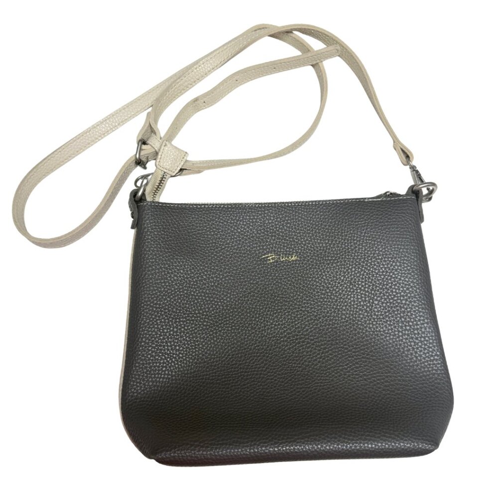B.Lush Colorblock Crossbody Bag Grey Cream
